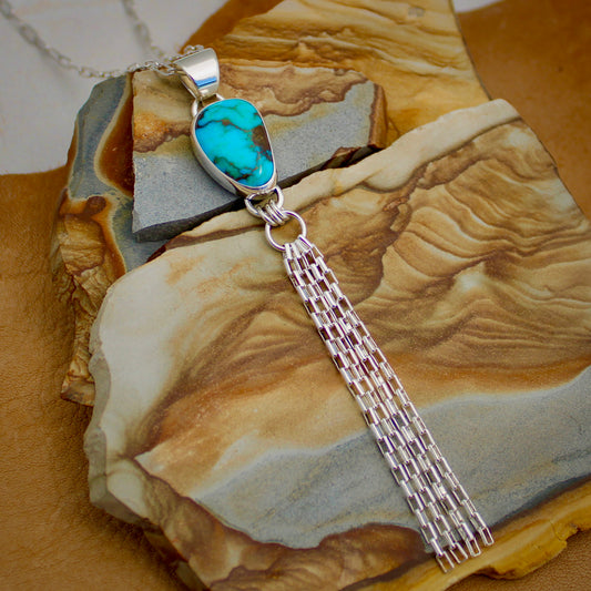 Flowing Springs Necklace - Turquoise & Sterling Silver