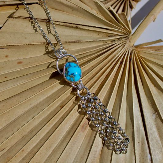 Turquoise Daydream Necklace - Morenci Turquoise & Sterling Silver