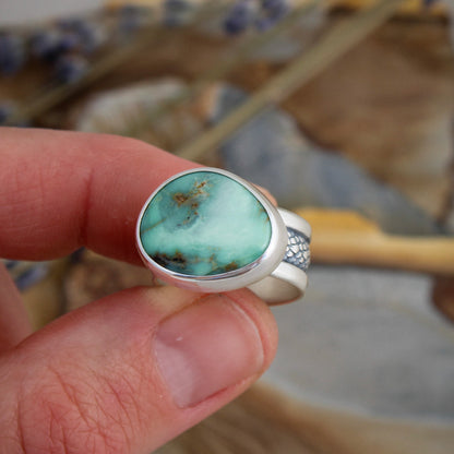 New Lander Variscite Ring (size 7)- Sterling Silver & Variscite