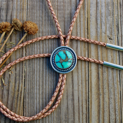 Desert Bloom Variscite Bolo Tie